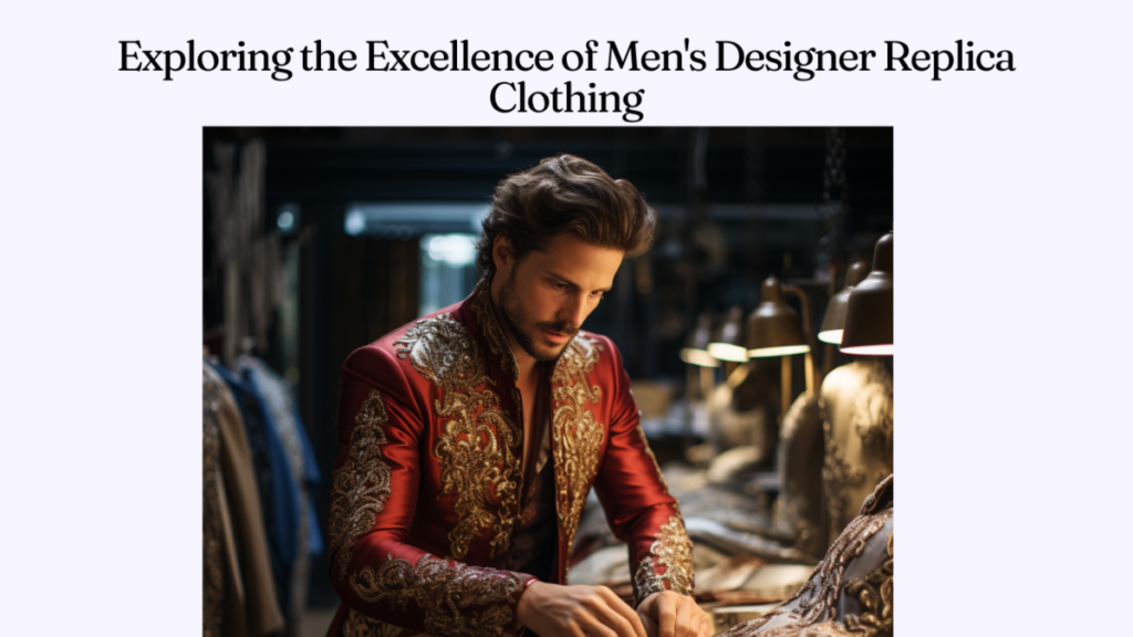 Exploring the Excellence of Men's Designer Replica Clothing
